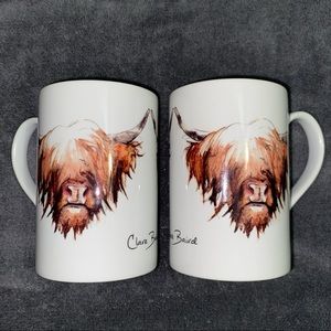 Clare Baird Creations Highland Cow Porcelain Mug Bundle